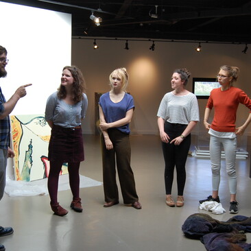 2016 C Art young curators With Rheged Gallery Manager John Stokes